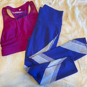 Fabletics High Impact Sports Bra & High Waisted Powerhold Leggings Set